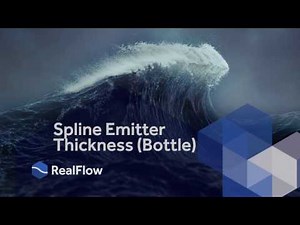 RealFlow 10 Tutorial: Using thickness parameter in Dyverso spline emitter