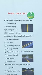 Road Lines Quiz: Can You Get 7/7?