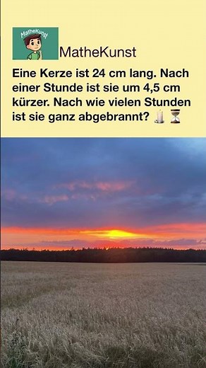 Eine lineare Funktion mit einer Kerze #mathematik