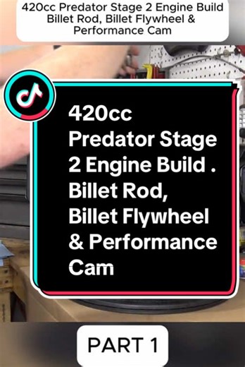 420cc Predator Stage 2 Engine Build . Billet Rod, Billet Flywheel & Performance Cam