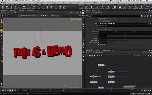 Houdini - Procedural Text Animation Tutorial