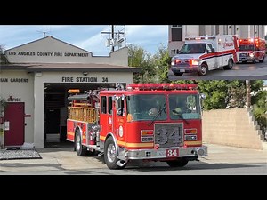 LACo.FD Engine 34, Long Beach Fire Dept. Rescue 18, & Falck Amb.