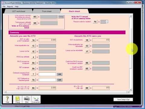 Preparing the BAS Using BASLink in MYOB 2015 2016