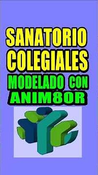 Logo del Sanatorio Colegiales modelado con Anim8or + papercraft
