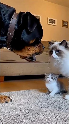 Funny cats slapping dogs 😂😂 #dogs #funny #cats #pets #family #love #fyp