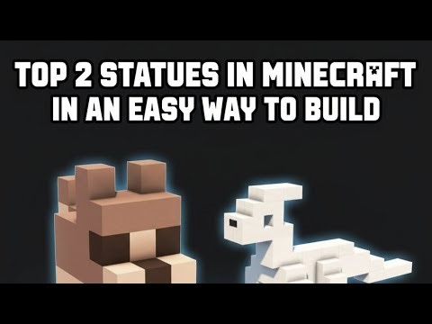 Top 2 Statues in Minecraft you Build Easily... Puppy Statues And Dino Bone Statues 🐕🦕