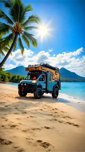 King's Campers on Instagram: "Fiat Ducato 4x4 Expedition Camper “Lagoon Explorer” – AI digital design Built on the rugged Fiat Ducato 4x4, this expedition camper is designed for both sandy shores and deep wilderness. With its lifted stance, front winch, roof rack, and off-road tires, it’s ready to handle any adventure. The sleek modern interior features a full kitchen, dinette, and cozy sleeping area under panoramic skylights—bringing luxury comfort right to the edge of the ocean. #fiatducato #e
