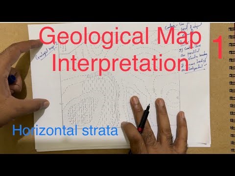 Geological Map Interpretation Exercise-1 | Horizontal strata |