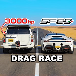 2.9M views · 45K reactions | 3,000hp Nissan SUV vs... A Ferrari SF90?!  | carwow | Facebook