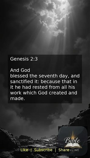 Genesis 2:3 | Bible Verse for Reflection 🙏