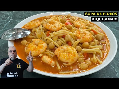 Chickpea and Prawn Noodle Soup Recipe ready in 20 minutes 😍 You'll love it!