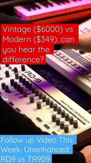 Behringer RD9 Unenhanced Mode vs. Vintage TR909: Can you hear the difference?