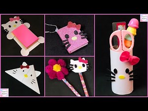5 Hello kitty DIY / 5 Hello kitty Craft / 5 DIY you can do in your free time Back to school DIY