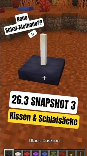 PILLOWS AND SLEEPING BAGS ARE HERE! | Minecraft 26.3 Snapshot 3 #minecraft #gaming
