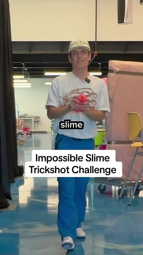 Slime Trick Shots Challenge: Moving Back 10 Feet Every Time!