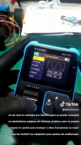 Osciloscopio de mano DSO TC3 #practica #programacion #raspberry #electronica #mecatronica #mecatronico🥰 #ingenieria #esp32 #arduinoproject #arduino #robotica #ingeniero #protoboard #fy #parati #mirrortrec