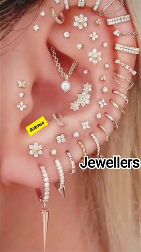 piercing earring design #shorts​ #earpiercing​ #piercingideas​ #earrings​ #piercing #style #conch