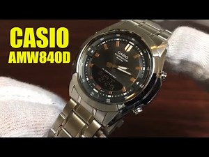 Unboxing Casio Digital Analog World Time 30 Telememo Watch AMW840D-1AV AMW-840D-1A