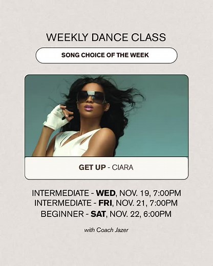 We’re turning up the heat with Ciara’s Get Up. Intermediate to beginner — everyone’s welcome to move. ✨  Reserve your slot now — message us to book! ⤷ modostudio.rezerv.co | MODO Studio | Facebook