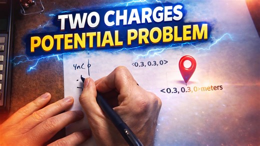 How to compute electric potential from multiple charges