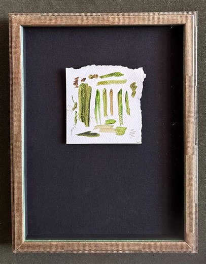 Paris - "green Abstract" - Acrylic on Archival Paper, Custom Framed - Etsy