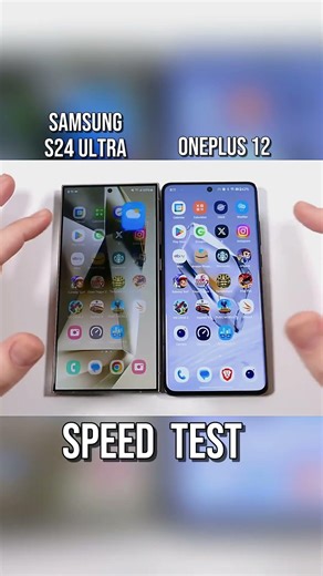 Samsung Galaxy S24 Ultra Vs OnePlus 12 Speed Test! #samsung #oneplus