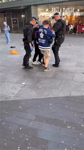 A youth arrested outside Stratford station after caught with large machete today..