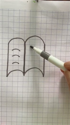 How to draw a book quickly and beautifully #shorts