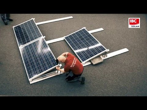 Installation IBC AeroFix 15-S / 10-S - Flachdach Montagelösung mit Südausrichtung