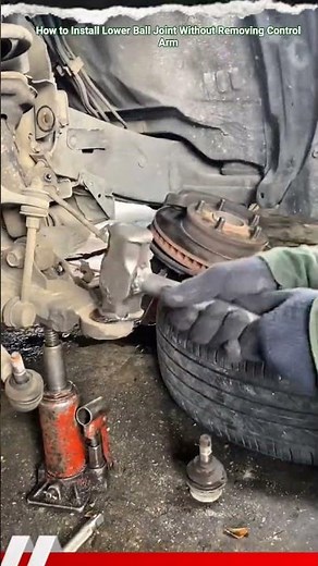 How to Install Lower Ball Joint Without Removing Control Arm #mechanic #brakesystem #shorts