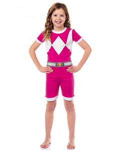 Power Rangers Kids' Mighty Morphin Character 2 Piece Tight Fit Short Sleeve and Shorts Pajama Set Loungewear