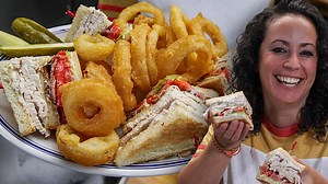 173K views · 288 reactions | Bacon, turkey, lettuce, and tomato are piled high in Farideh’s ultimate turkey club sandwich. Brining the turkey breast means it stays super moist, even after being grilled. Check out the recipe here: https://vice.video/2oCc8x0 | Munchies | Facebook