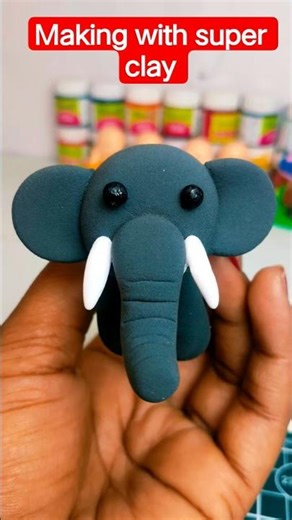 How to Make Cute Elephant with Clay 🐘 | Easy DIY Mini Elephant #shorts #clayart#diy #clayart