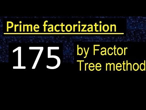 Prime factorization of 175 by factor tree method . Factor tree of 175 . How to find prime factors