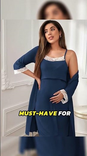 Elegant Lace Maternity Pajama Set 🌙 | Comfort Meets Style for Moms 💕