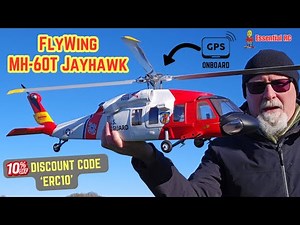 18 MINUTE FLIGHT TIME !? FlyWing MH-60T Jayhawk Stabilised GPS RC Helicopter