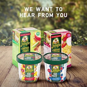 18K views · 397 reactions | We’re hard at work creating more wholesome goodness for you to enjoy. We want to hear your thoughts on what we’re cooking up. Click on the link and answer our survey today. You could be the lucky winner of a fantastic Jungle hamper to the value of R300. Ts & Cs apply. https://m.me/523185434457481 | Jungle South Africa | Facebook