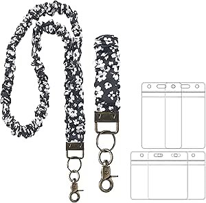 Sanrio Hello Kitty Lanyard Rainbows Breakaway Reversible Lanyard for Keys Keychain ID Badge with Hello Kitty Rubber Pendant