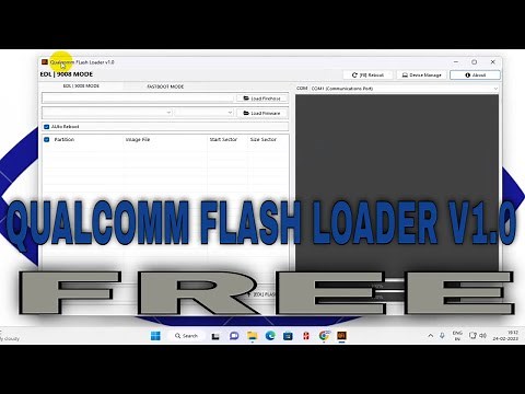 Qualcomm Flash Loader v1.0 Tool Free || Qualcomm Auth Skip tool