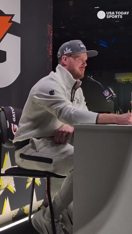Sam Darnold politely refuses to do favorite bird call at Super Bowl LX media night