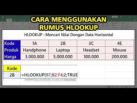 Cara Menggunakan Rumus HLOOKUP di Excel Untuk Pemula | Belajar Excel Lengkap