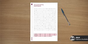Persuasive Writing Word Search