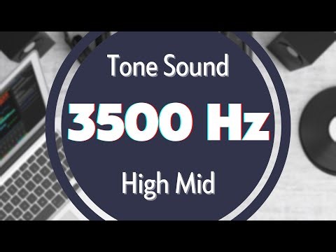 3500 Hz Frequency Sound. Tone Audio Signal. Sine Waveform. High MID