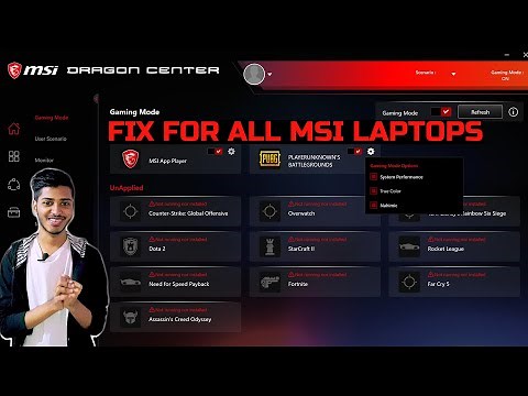 MSI Dragon Center fix for all MSI laptops. Install latest compatible version. #msigf63