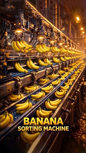 BANANA SORTING MACHINE – High-Speed Industrial Fruit Sorting Process