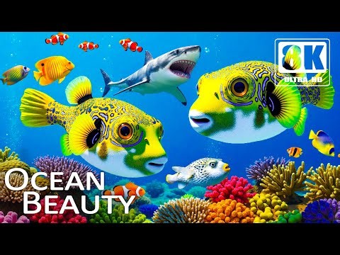 Aquarium Wonders 8K | Mesmerizing Blue Tang, Colorful Coral Life & Soothing Ocean Harmony 🌊🐠