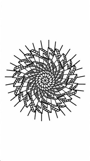 Geometric Pattern Evolution That Won't Stop #satisfying #animation