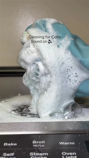 Brittany | Cleaning ASMR on Instagram: "A little pour, a slow squeeze, and the most satisfying bubbles 🫧 No rush, just a quiet moment to end the night. Sound on 🔊 #asmr #satisfying #cleantok #spongesqueezing #deepclean"