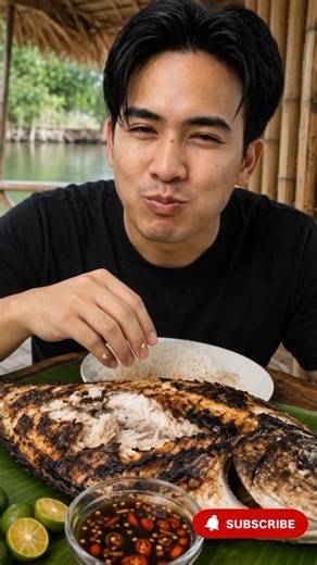 🐟 Inihaw na Isda Mukbang ASMR | Grilled Fish & Rice Eating Show 🤤🔥 #shorts #mukbang