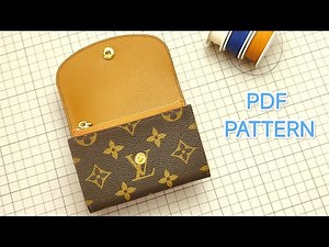 Making a BEAUTIFUL women's leather coin wallet | DIY | PDF PATTERN | JUNE ATELIER